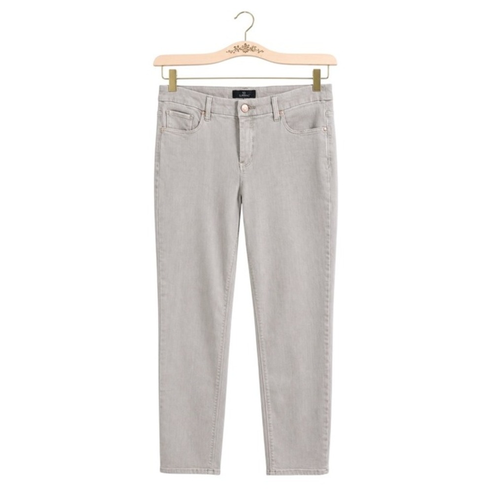 Chico's So Slimming High Rise Ankle Jeans‎ Gray Stretch Denim Size 1 Neutral